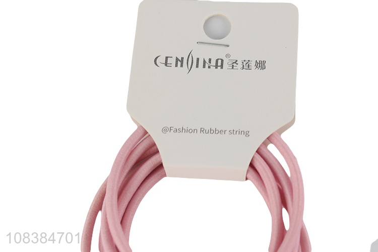 China market pink simple hair ring girls cute hair rope