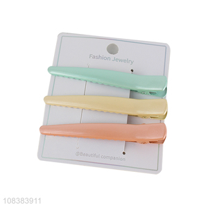 High quality simple fashion duckbill hair clips for girls