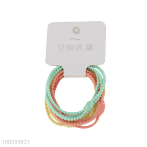 Yiwu supplier color high elastic hair rope for girls