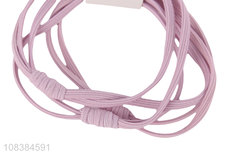 New products purple nylon hair rope girls hairwear for sale