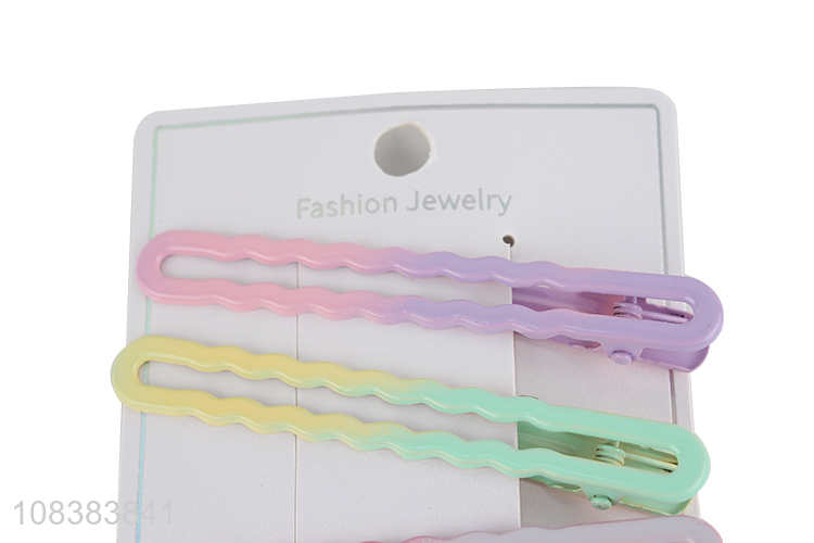 Factory wholesale gradient wave duckbill clip fashion hairpins