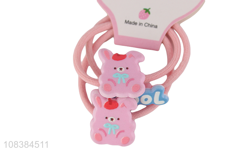 Yiwu market cartoon bunny hair ring girls hairwear