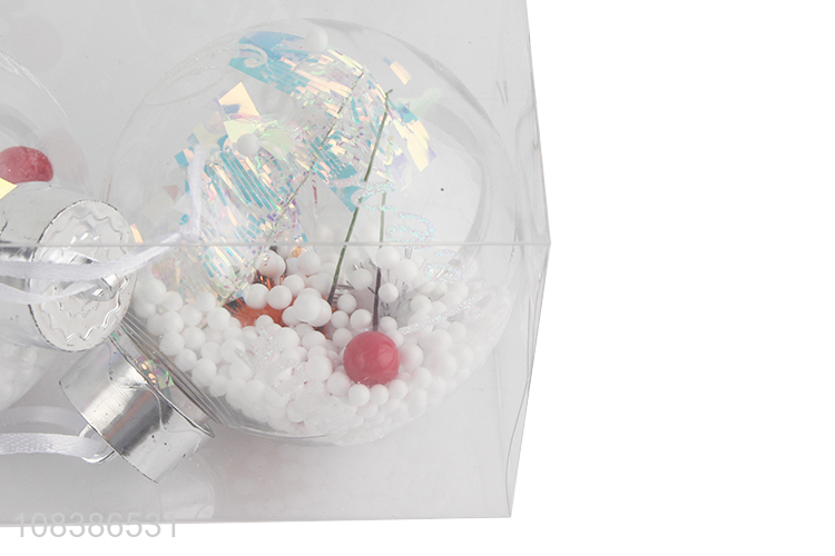 Hot selling transparent christmas ball party ornaments