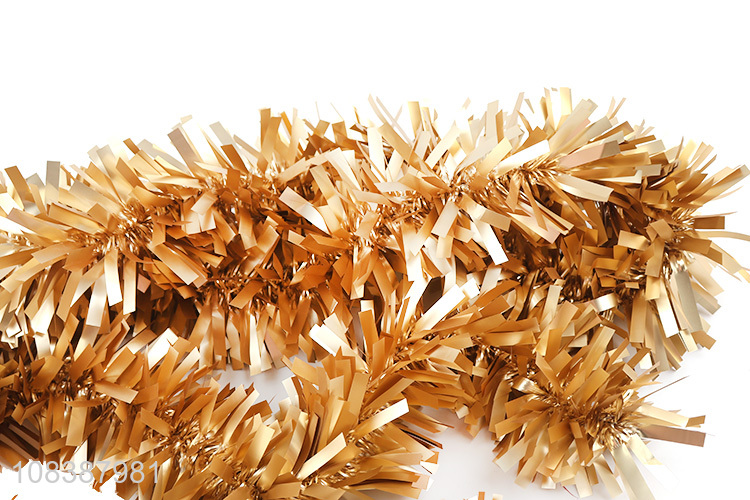 New arrival metallic Christmas tinsel artificial garland wedding party decor