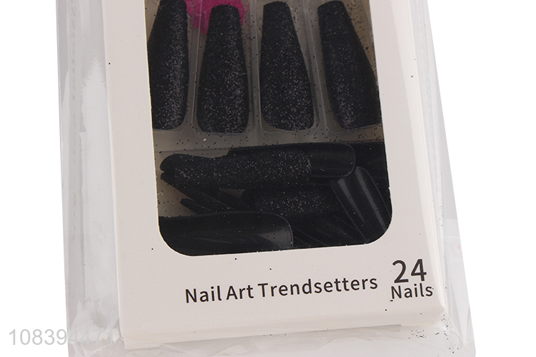 Good quality long coffin press on fake nails long lasting false nails