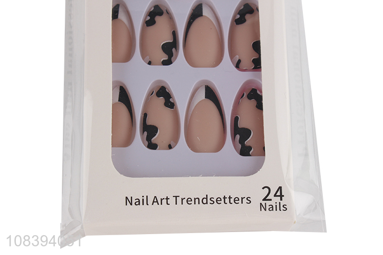 Good quality press on fake nails hand painted short false nail set