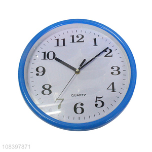 Wholesale price simple plastic round wall clock for office