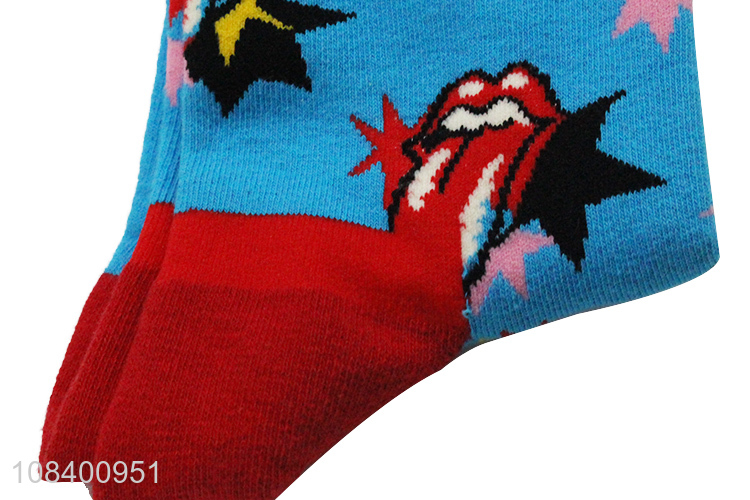 New style cartoon printed comfortable fashion socks for sale