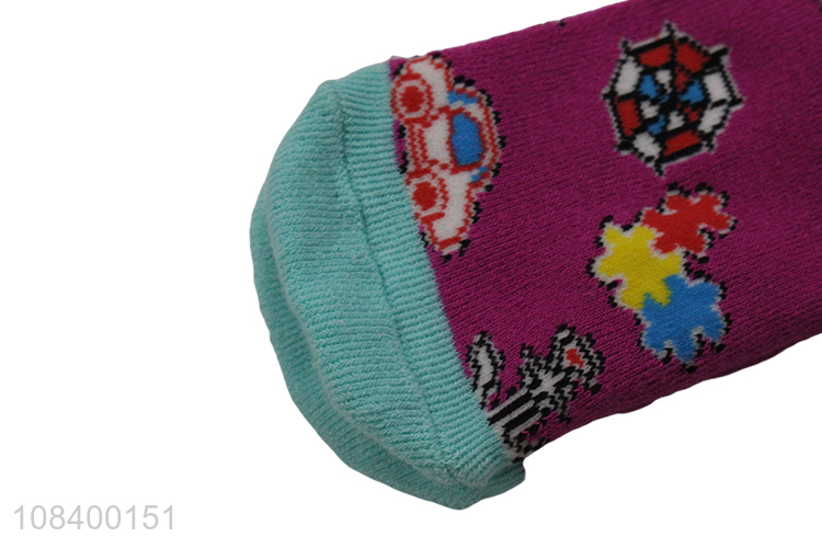 New arrival fashion printed cute women casual socks