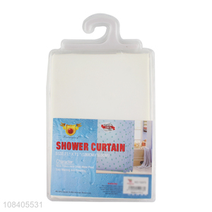 Hot sale bathroom product waterproof PE <em>shower</em> <em>curtain</em> set with hooks