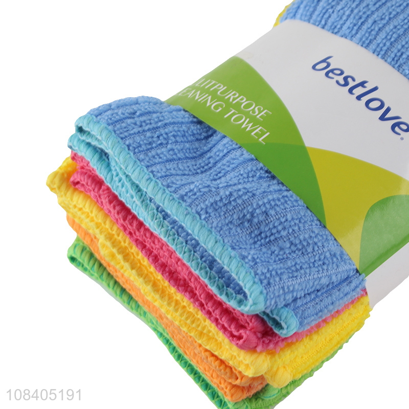 Hot selling 5 pieces multi-function microfiber cleaning towel set for car