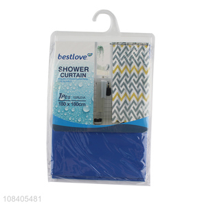 Factory supply solid color waterproof durable PEVA <em>shower</em> <em>curtain</em> set