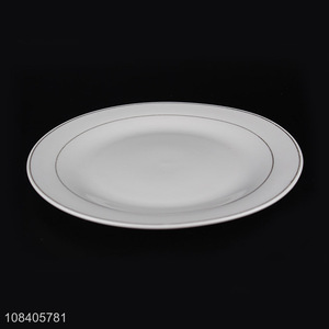 Good quality white ceramic reusable plate for tableware