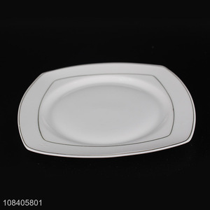 Factory wholesale 8inch white ceramic plate for tableware