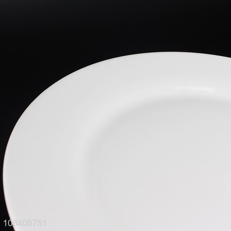 Factory price round white household tableware plate for sale