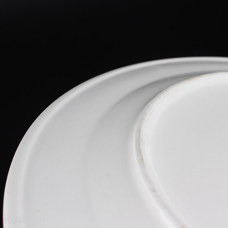 Factory price round white household tableware plate for sale