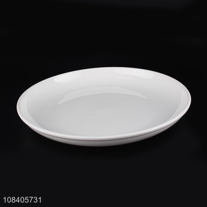 Best selling round white dinnerware plate for household