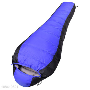 Wholesale outdoor sports duck down mummy style sleeping bag for camping