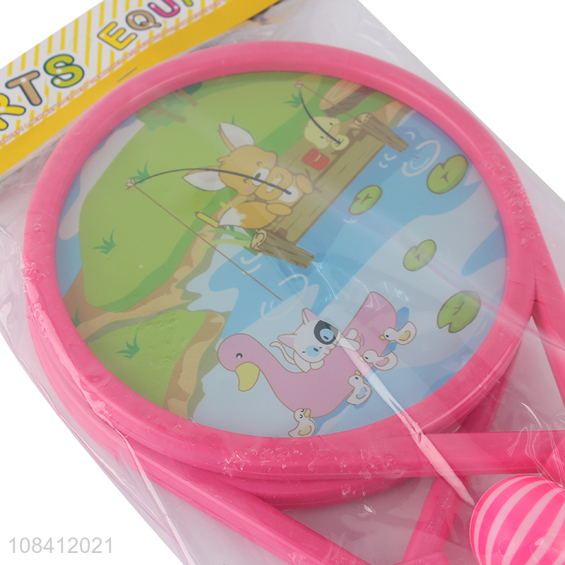 Good sale cartoon plastic kids badminton racket toys