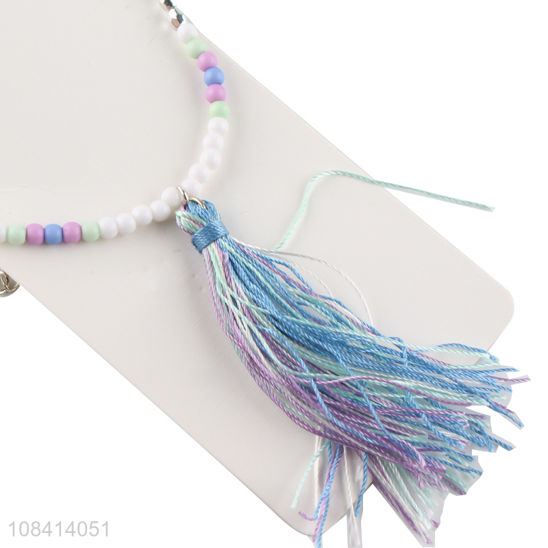 Hot selling fashion bead chain creative tassel necklace