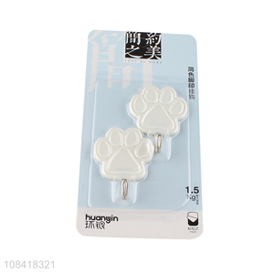 China market white cat paw wall sticky hooks wholesale