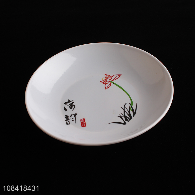 Factory price Chinese style floral melamine plate round melamine dish