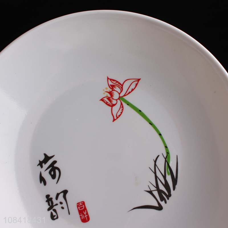 Factory price Chinese style floral melamine plate round melamine dish