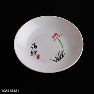 Factory price Chinese style floral melamine plate round melamine dish