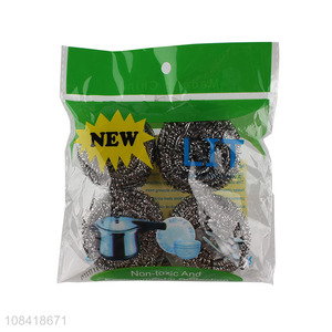 Good quality 4 pieces steel wire cleaning ball kitchen steel wool