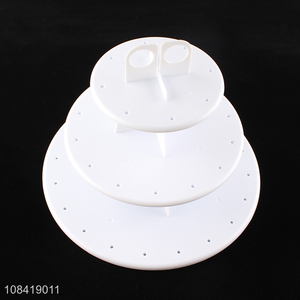 Factory price white pp cake stand cake display rack