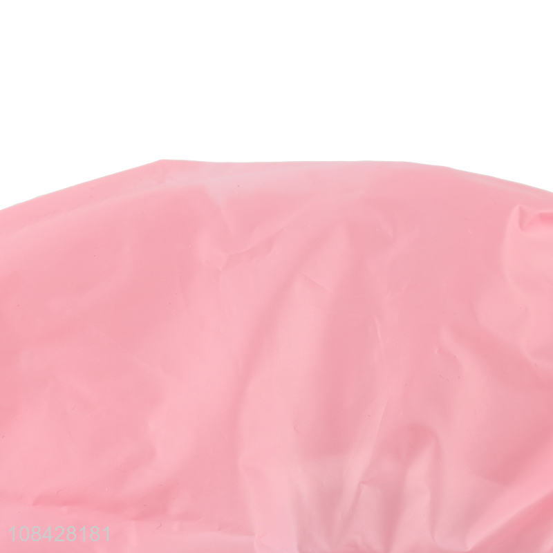 New arrival pink EVA waterproof shower cap for ladies