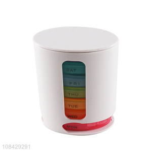 High quality portable 7-day <em>pill</em> case pp material <em>pill</em> storage <em>box</em>