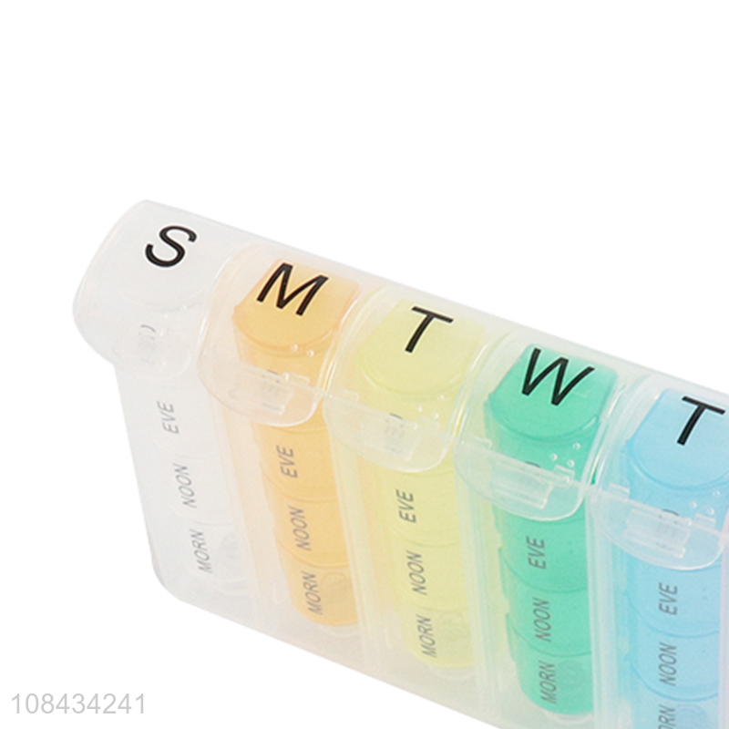 Yiwu direct sale creative high capacity plastic pill box