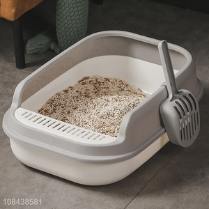 Good selling pet cat toilet litter box with free shovel