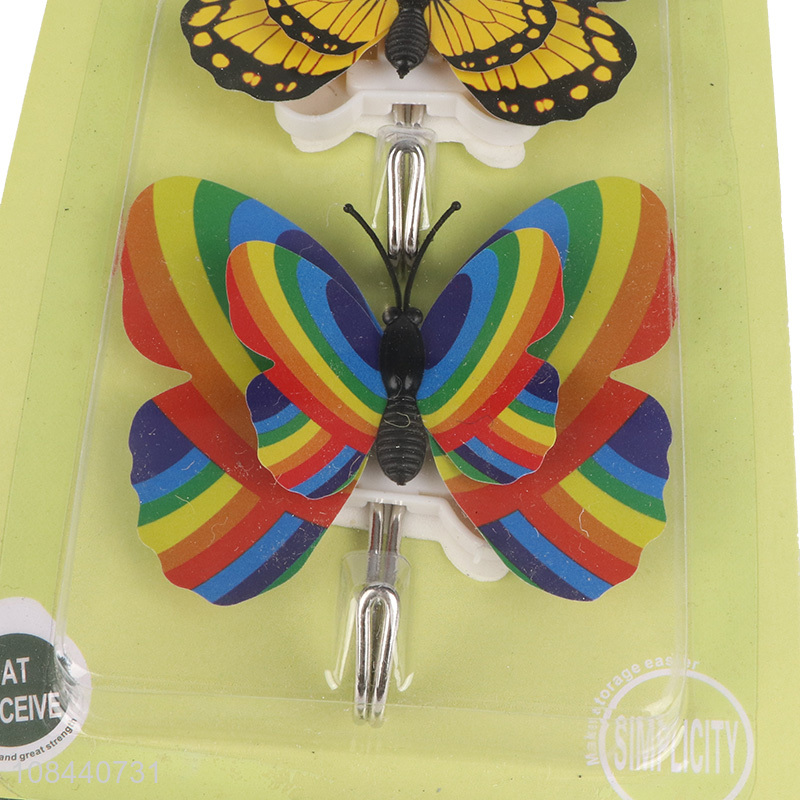 Popular products butterfly shape kitchen sticky hooks