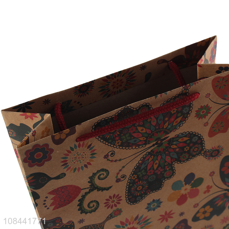 Good quality metallic color reusable eco-friendly kraft paper bag