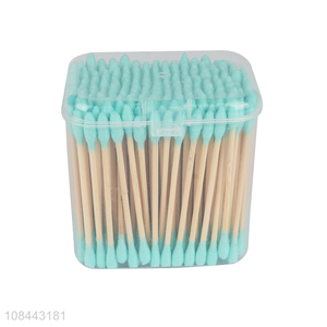 OEM ODM 200pcs biodegradable cotton buds disposable cotton swabds for ears