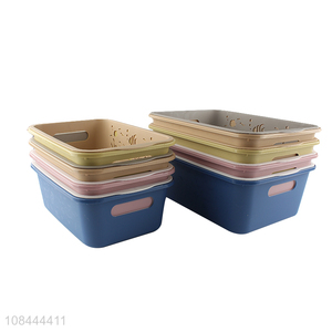 Factory supply 2 tier plastic storage box kitchen drain basket for kitchen