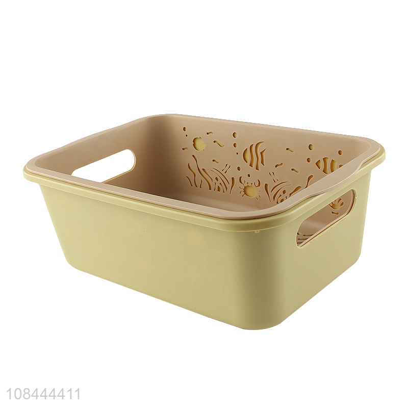 Factory supply 2 tier plastic storage box kitchen drain basket for kitchen