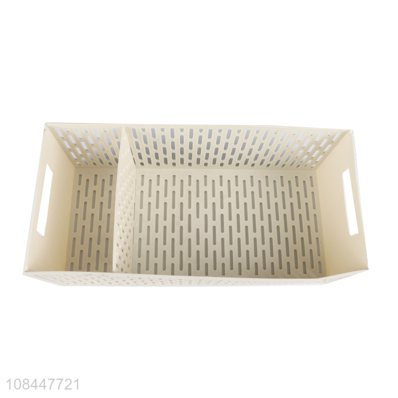 Factory price plastic white storage basket for household