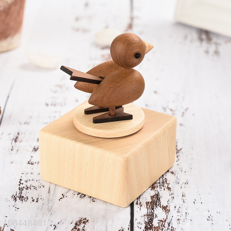 Hot selling wooden bird music box wooden crafts birthday gift home decoration