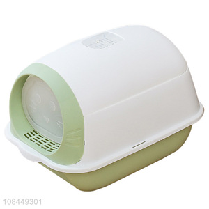 Wholesale fully-enclosed cat toilet deodorant cat litter box