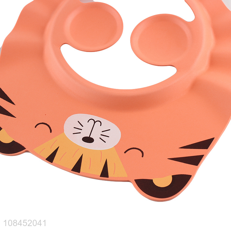 Factory wholesale tiger shape adjustable baby shower cap