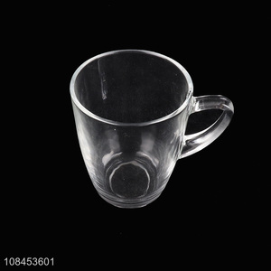 Factory direct sale clear thickened glass drinking cup with handle