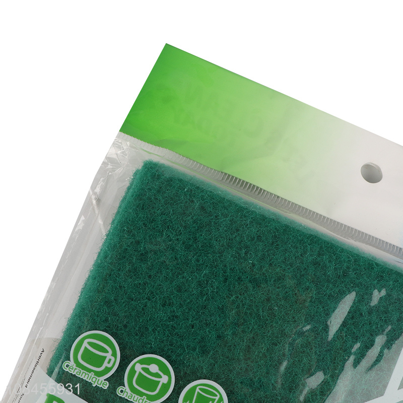 China supplier green scouring pads cleaning cloths