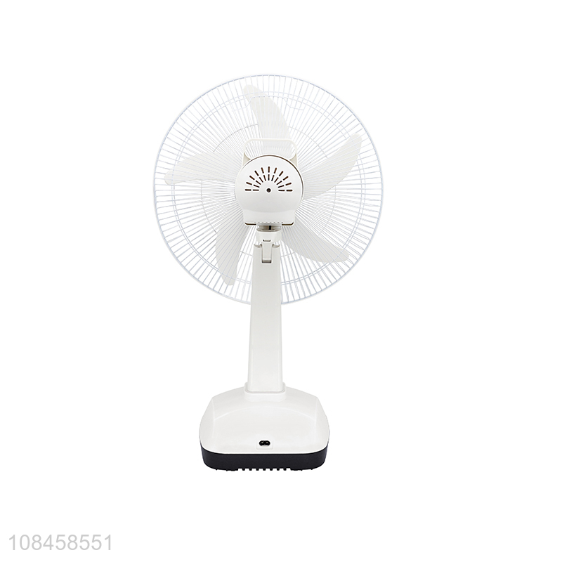 China products solar table fan rechargeable fan with led light