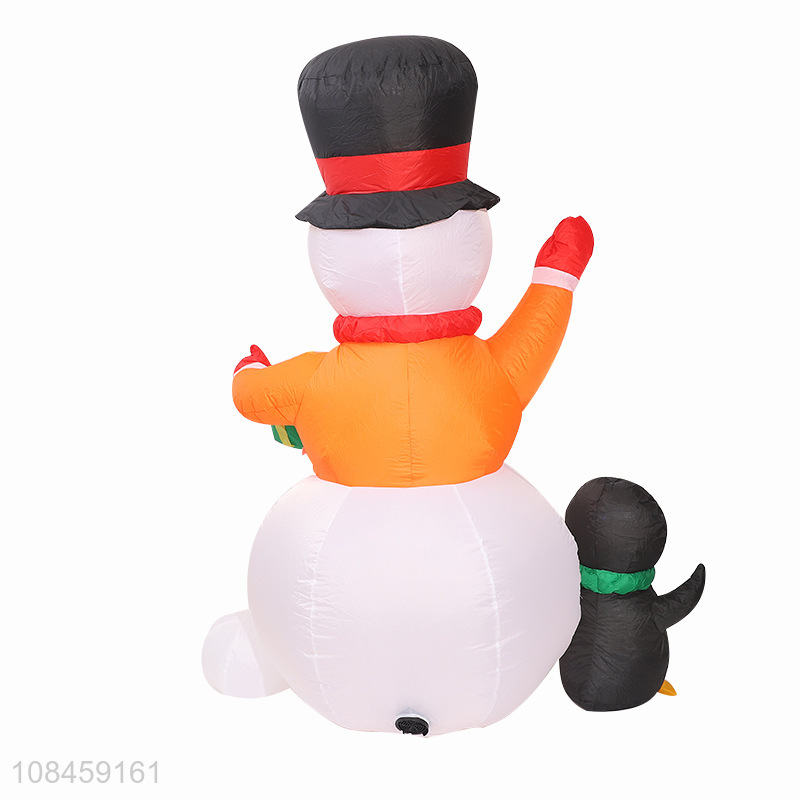 Cute design outdoor decoration snowman shape inflatable toys for sale