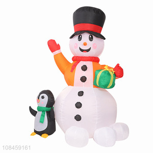 Cute design outdoor decoration snowman shape inflatable toys for sale