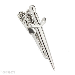 Hot sale silver collar pin men business tie clips