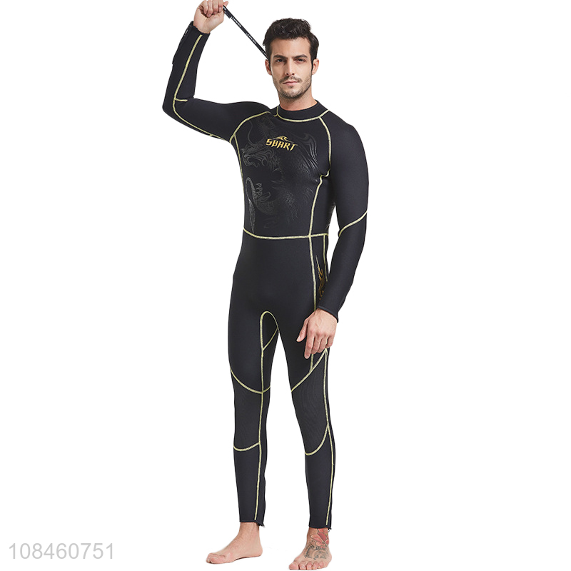 Wholesale 3mm men neoprene wetsuit long sleeve diving suit for cold water